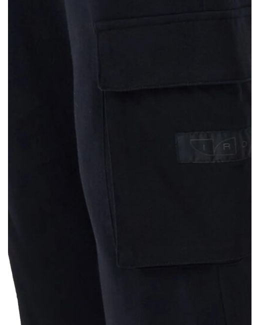 IRO Black Cotton Track Pants for men