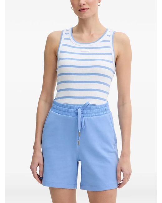 Joop! Blue Telma Striped Ribbed Tank Top