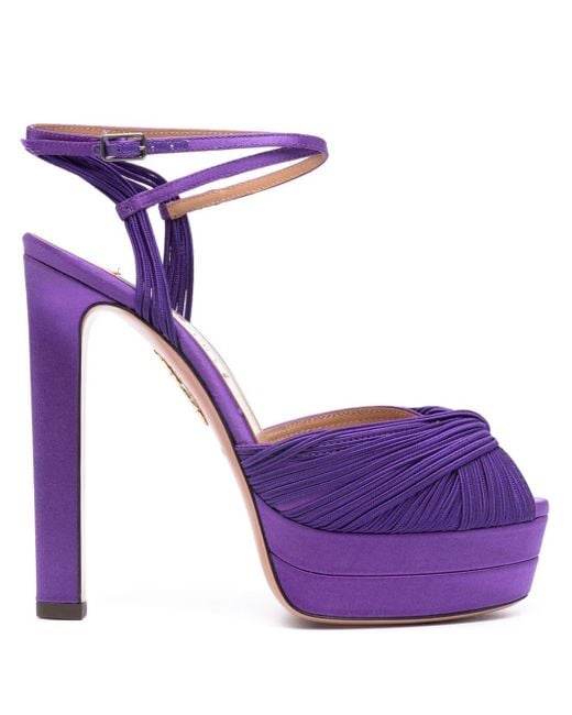 Aquazzura Purple Sandals