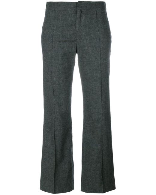 Étoile Isabel Marant Gray Flared Cropped Trousers