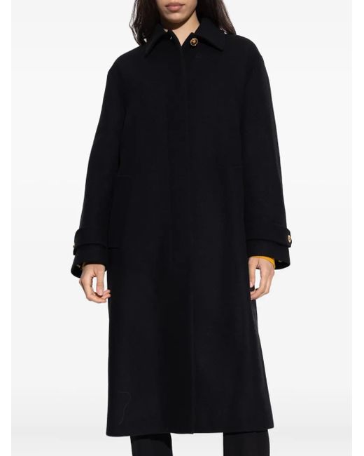 Versace Black Single-Breasted Coat