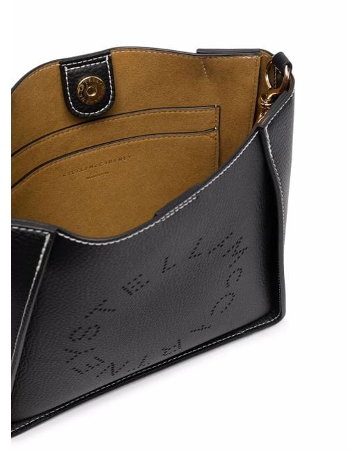 Stella McCartney Black Stella Logo Mini Crossbody Bag