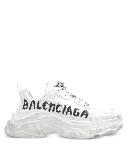 Balenciaga White Triple S Sneakers