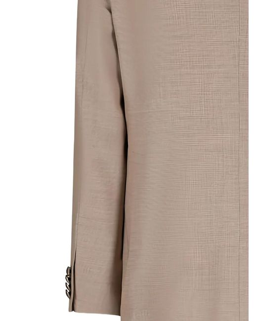 Tagliatore Brown Single-Breasted Patch-Pocket Jacket for men