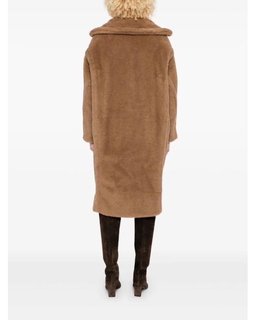 Max Mara Brown Teddy Double-Breasted Coat