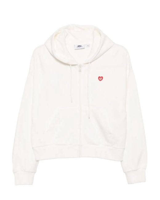 Chocoolate White Logo-Appliqué Cotton Hoodie