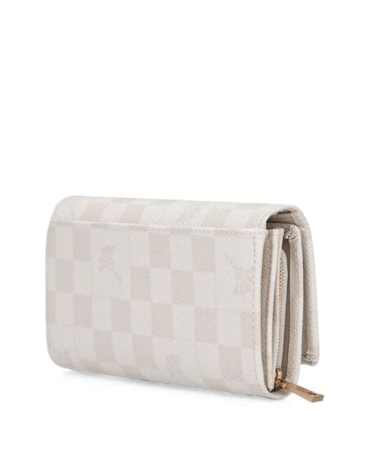 Joop! Gray Check-Pattern Logo-Plaque Wallet