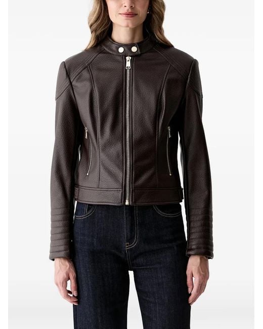 Guess Black Zip-Up Panelled Jacket