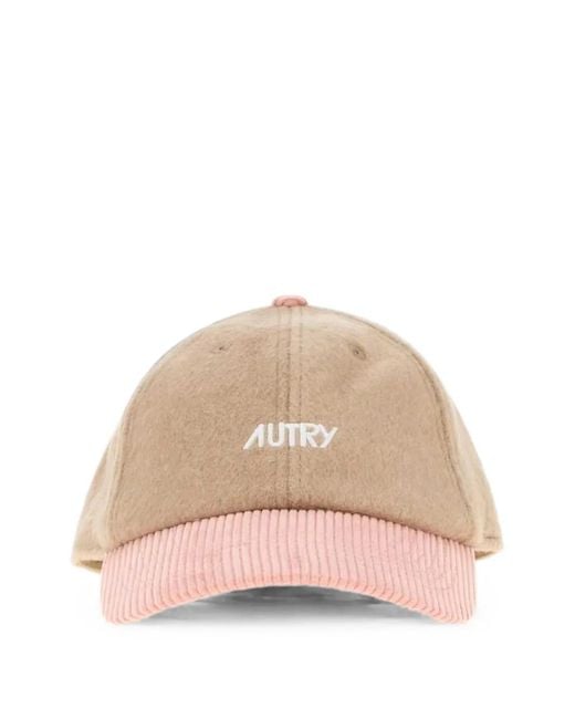 Autry Natural Logo-Embroidered Corduroy-Brim Baseball Cap