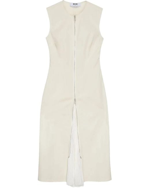 Robe À Design Sans Manches MSGM en coloris White