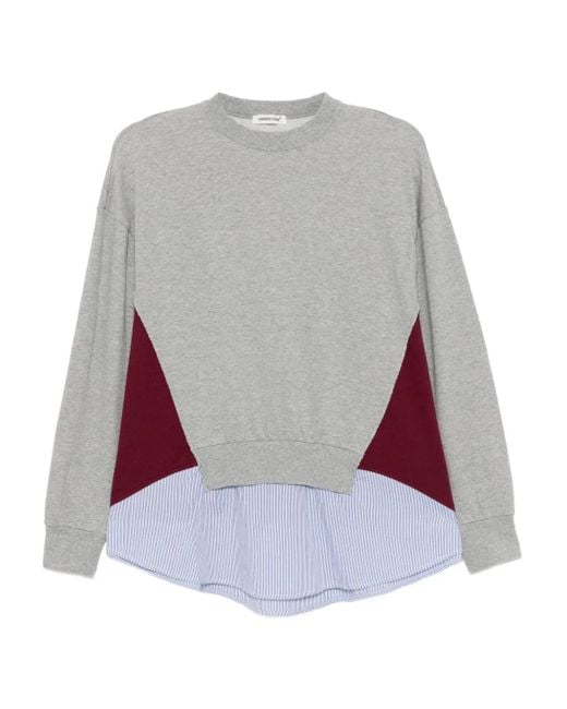 Undercover Gray Layered Cotton Sweatshirt