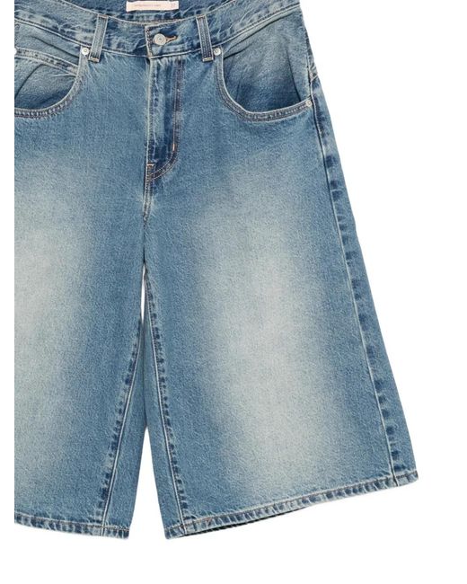 Levi's Blue Baggy Denim Shorts