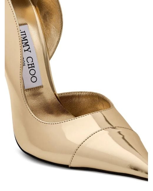 Jimmy Choo Metallic Brigitte 120 Pointed-Toe Pumps