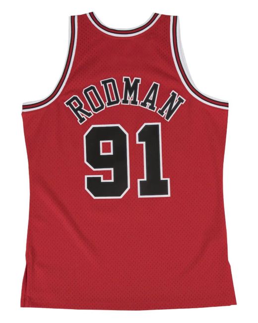Mitchell & Ness Red X Bulls Logo-Print Vest for men