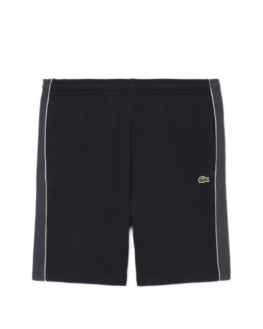 Lacoste Black Logo Detail Drawstring Shorts for men