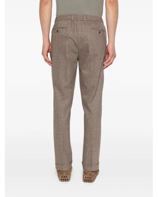 Gran Sasso Gray Drawstring Cuffed Trousers for men