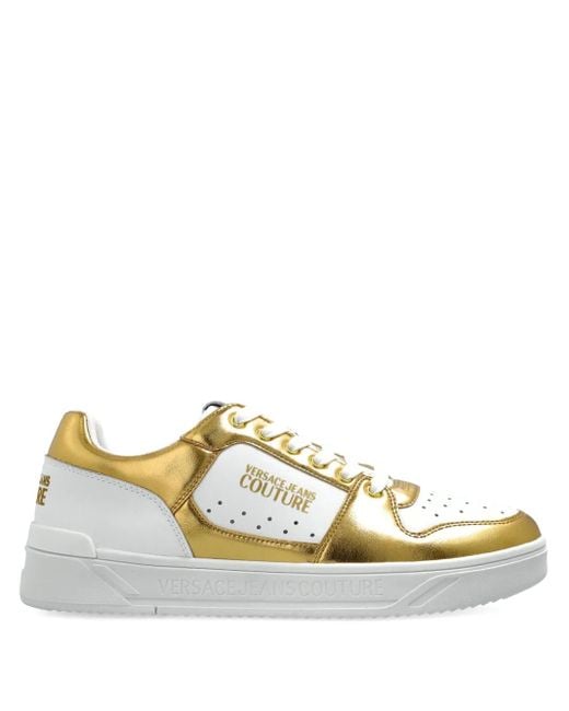 Versace Jeans Couture Metallic-Panel Sneakers for men