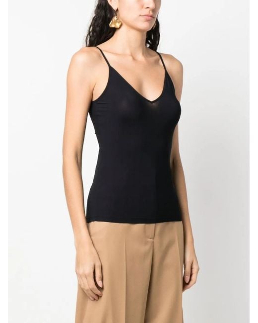 Jil Sander Black V-Neck Camisole Top