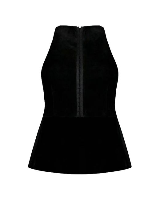 TANUNA Black Velvet Top