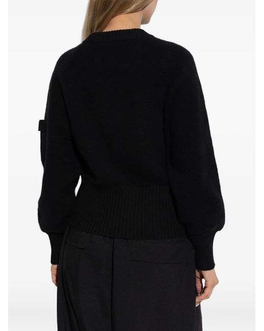 Canada Goose Black Ribbed-Hem Sweater