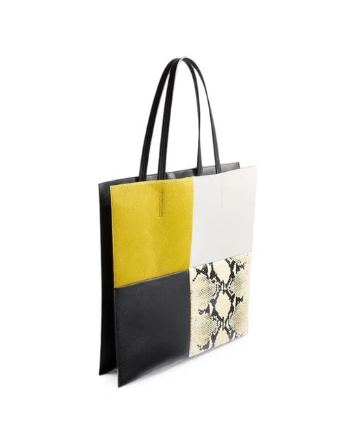 Khaite Black Piper Patchwork Tote