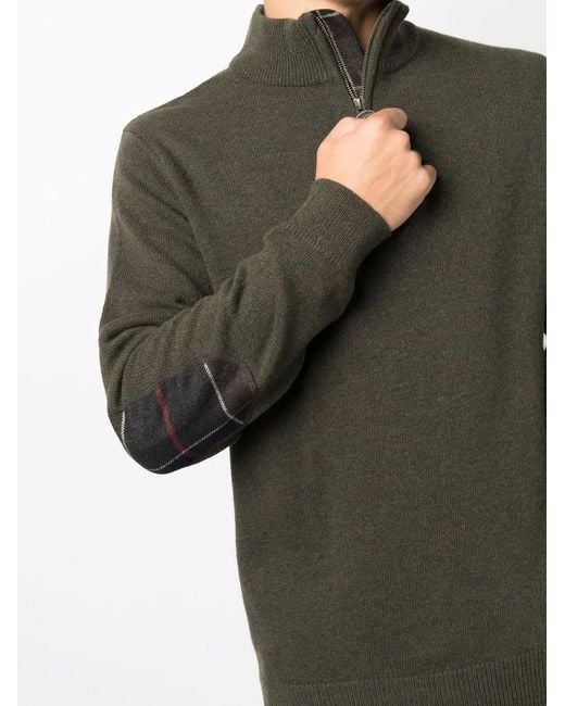 Barbour Gray Holden Half Zip Knitwear for men