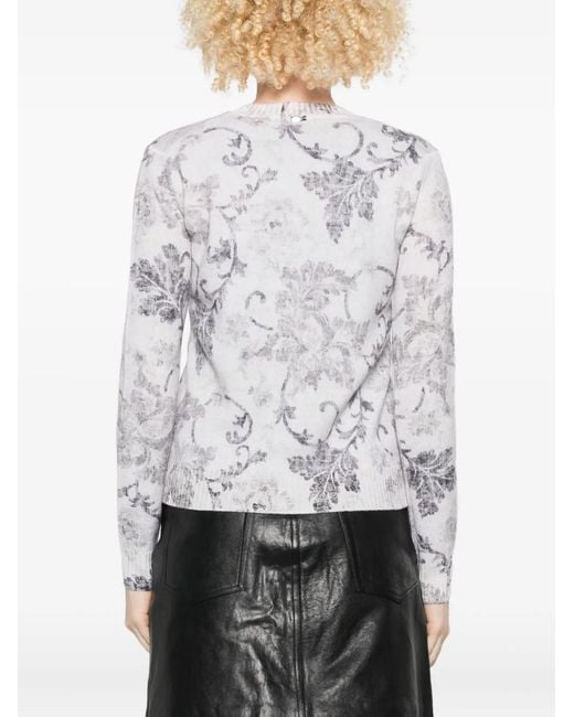 Pull À Fleurs Herno en coloris White