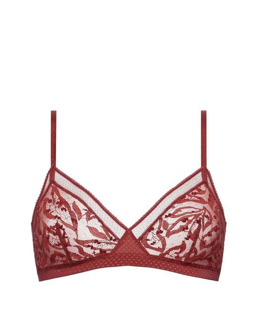 Eres Red Fraicheur Wireless Triangle Bra