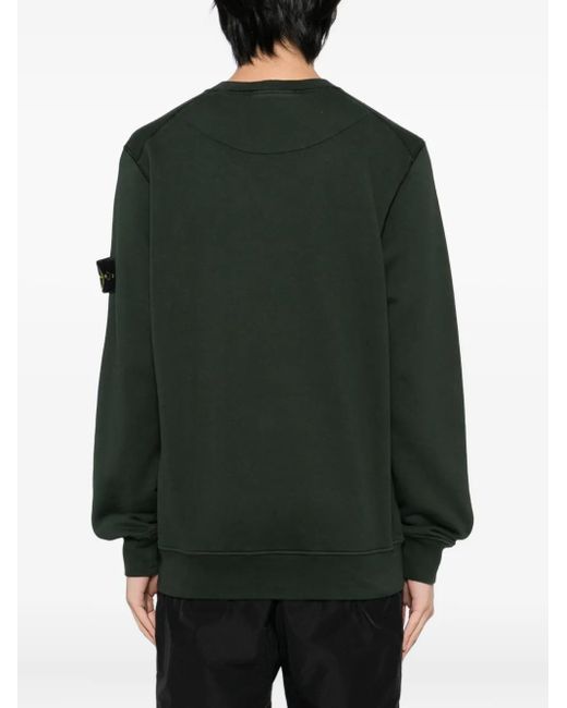 Stone Island Green Badge Crew Sweatshirt for men