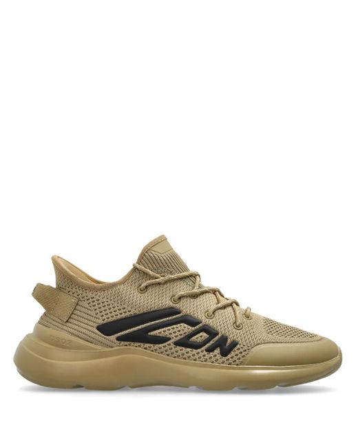 DSquared² Brown Logo-Embossed Sneakers