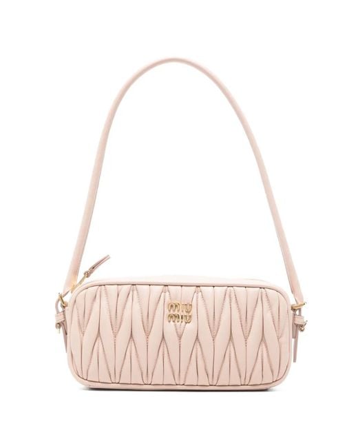 Miu Miu Pink Leather Shoulder Bag