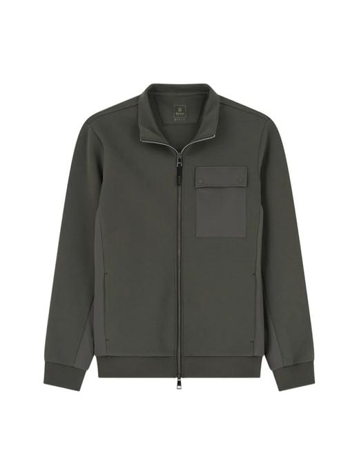 Boggi Green Full-Zip Sweatshirt for men