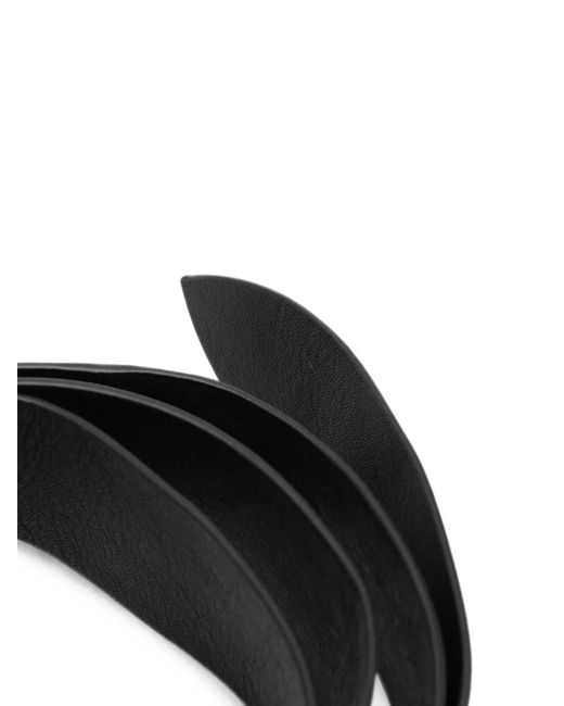 Cortana Black Grained-Texture Belt