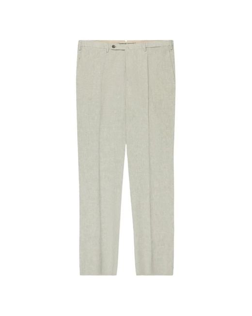 Slowear White Buttoned Trousers for men