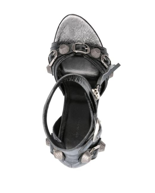 Balenciaga Black Cagole 110mm Leather Sandals