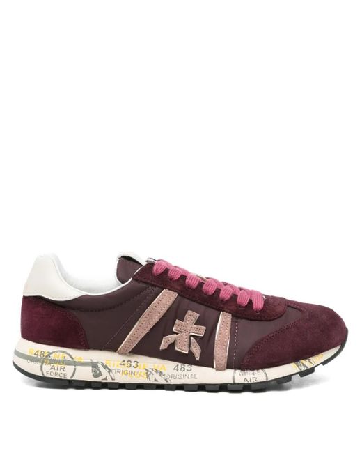 Premiata Sneakers Met Suède Vlakken in het Brown