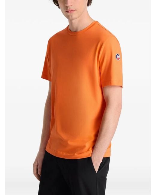 Fusalp Orange Rivière Logo-Patch T-Shirt for men