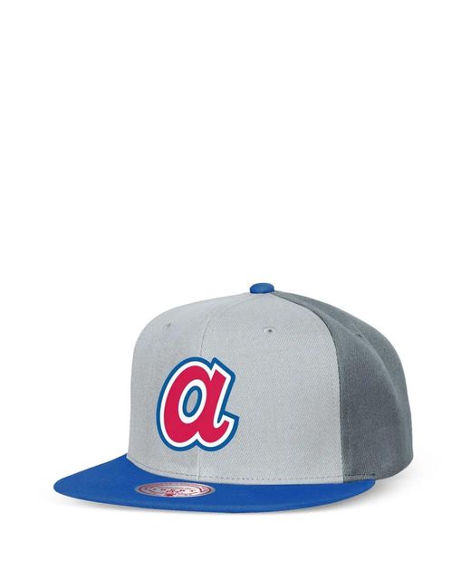 Mitchell & Ness Blue Braves Colourblock Cap for men