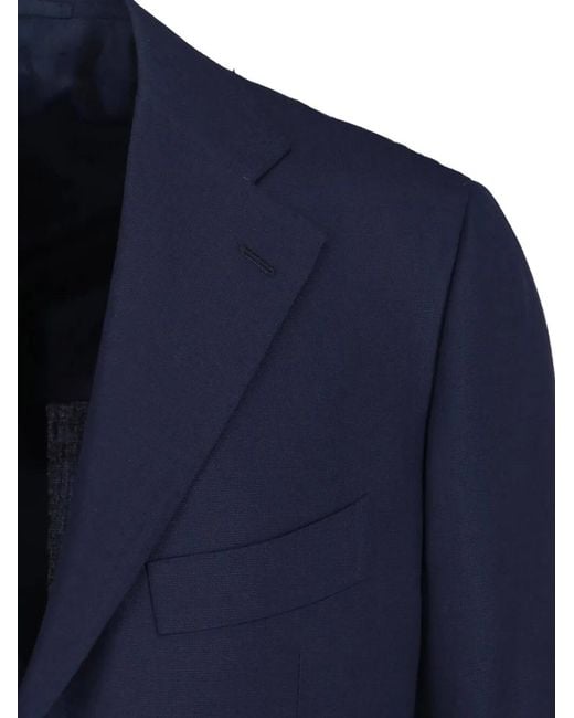 Cesare Attolini Blue Monopetto Blazer for men