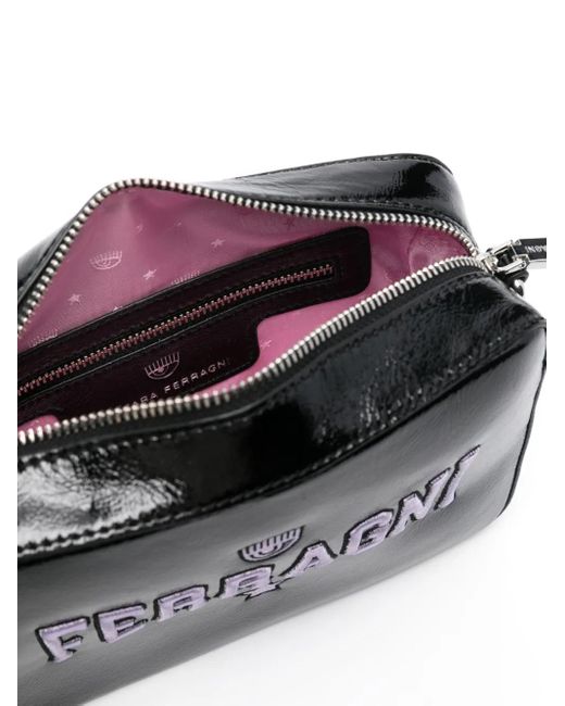 Sac À Bandoulière À Logo Eyelike Embossé Chiara Ferragni en coloris Black
