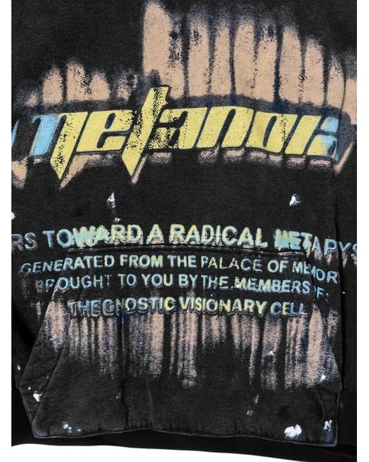 RRR123 Black Radical Paper Long-Sleeve Sweatshirt for men