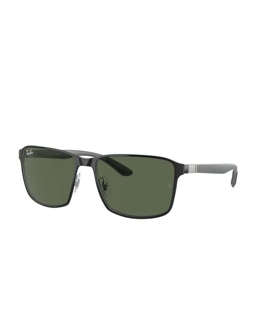 Ray-Ban Green Rb3721 Rectangle-Frame Sunglasses