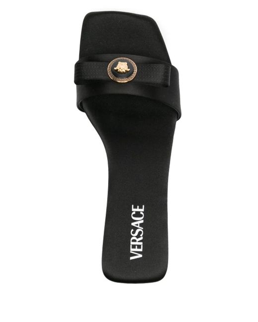 Versace シルク サンダル Black