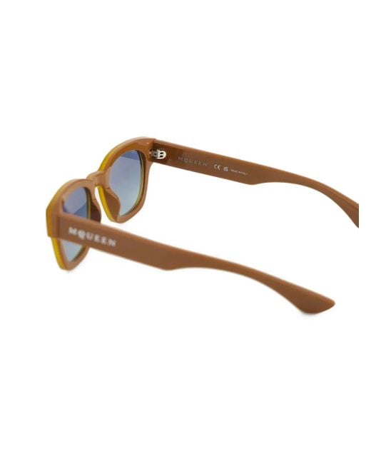 Alexander McQueen Blue Square-Frame Sunglasses for men