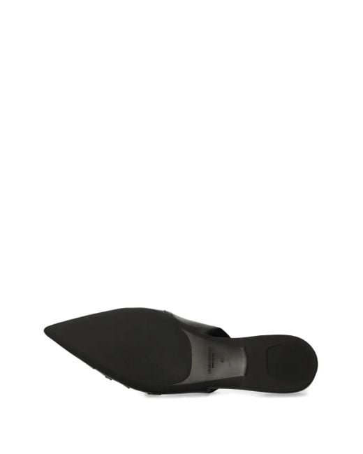 Vagabond Black Hermine Pointed-Toe Buckled Ballet Flats
