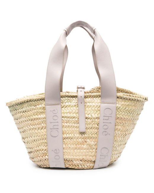 Sac cabas Sense en paille Chloé en coloris Neutre | Lyst