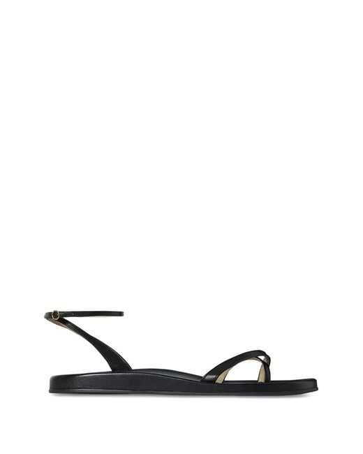 The Row White Hugh Ankle-Strap Sandals