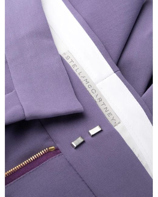 Stella McCartney Purple Tailored Wool Trousers