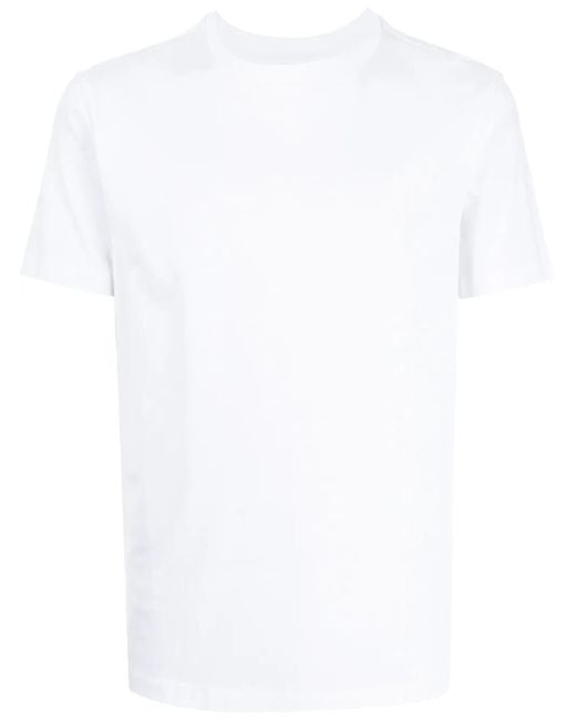 Emporio Armani White Logo Print Short Sleeved T Shirt for men