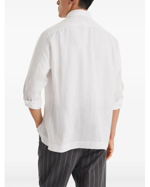 Brunello Cucinelli Blue Shirt for men